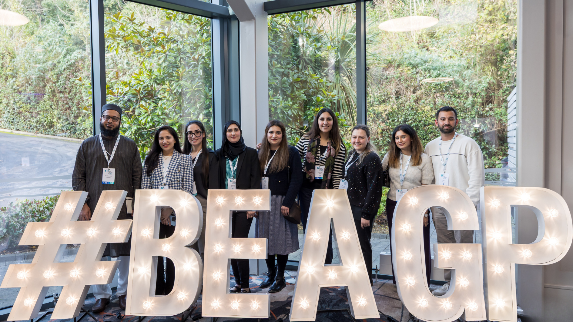 GP Trainees with #BeAGP lights